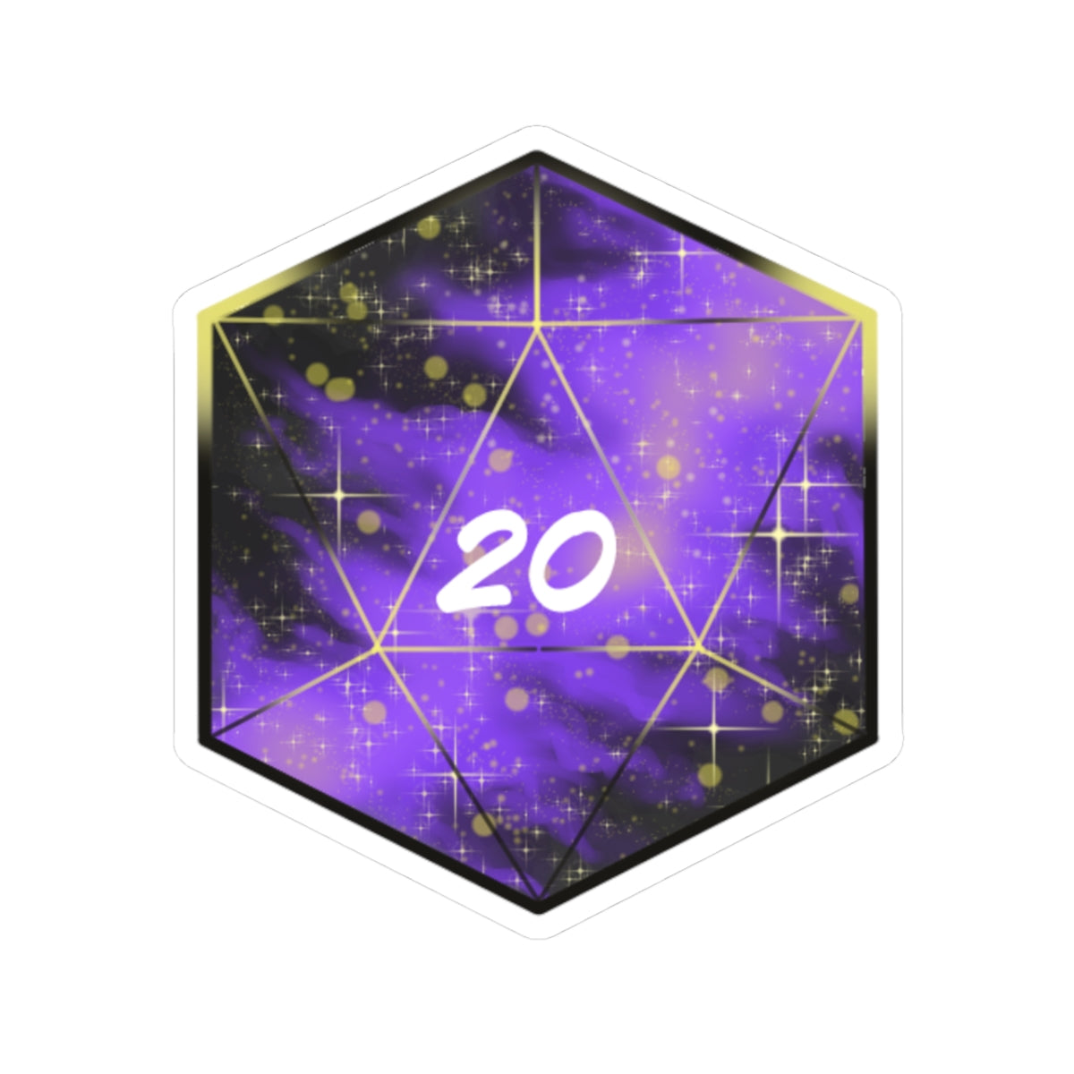 Cosmic Nat 20 Kiss-Cut Sticker